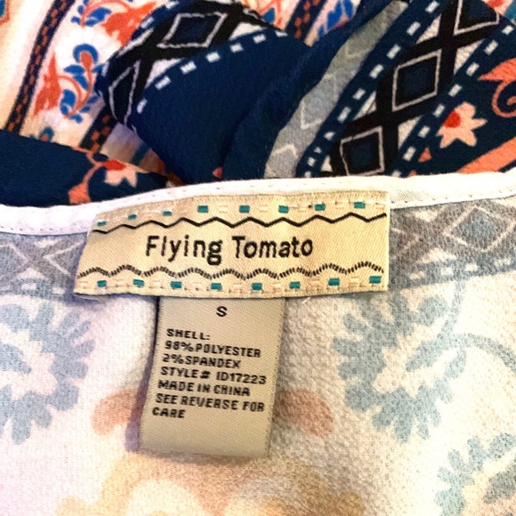 Flying Tomato Button Front Flutter Sleeve Small - Picture 5 of 7